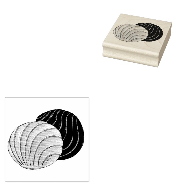 Conchas Mexican Food Pastry Bakery Bake Sale Rubber Stamp (Stamped)