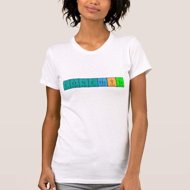 Conchetta periodic table name shirt (Front)