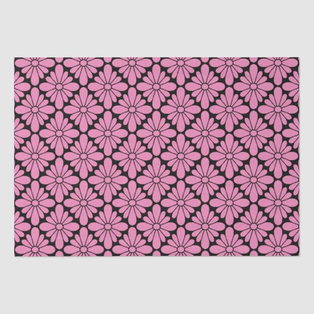 Concho Flower Pattern Pink  Tissue Paper (Front)