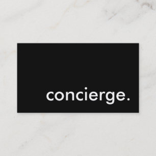 concierge. business card