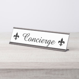 Concierge Sign Desk Plate