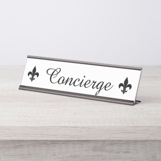 Concierge Sign Desk Plate (Front)