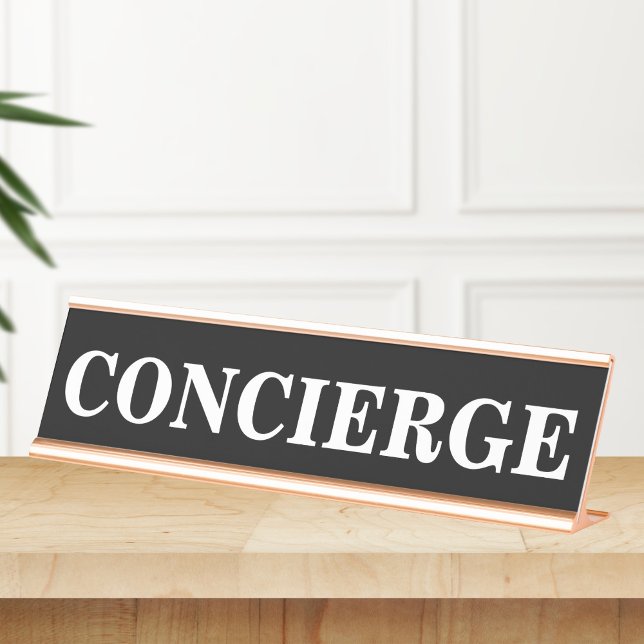 Concierge Sign Desk Plate (Creator Uploaded)
