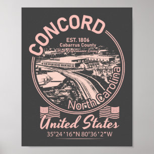 CONCORD CITY VINTAGE - NORTH CAROLINA  POSTER