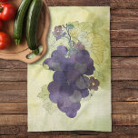 Concord Grapes Tea Towel<br><div class="desc">Concord grapes on a rustic background.</div>