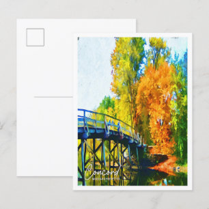 Concord Massachusetts USA Oil Paint City Landscape Postcard