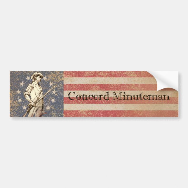 Concord Minuteman Bumper Sticker (Front)
