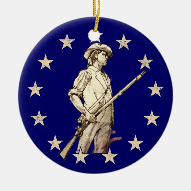 Concord Minuteman Ceramic Tree Decoration (Front)