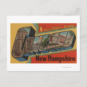 Concord, New Hampshire - Large Letter Scenes Postcard