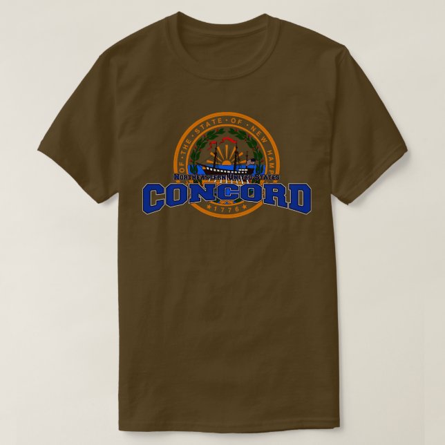 Concord New Hampshire StateUSA T-Shirt (Design Front)