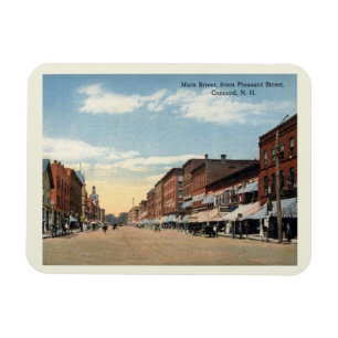 Concord NH, Main Street View Vintage Style Magnet