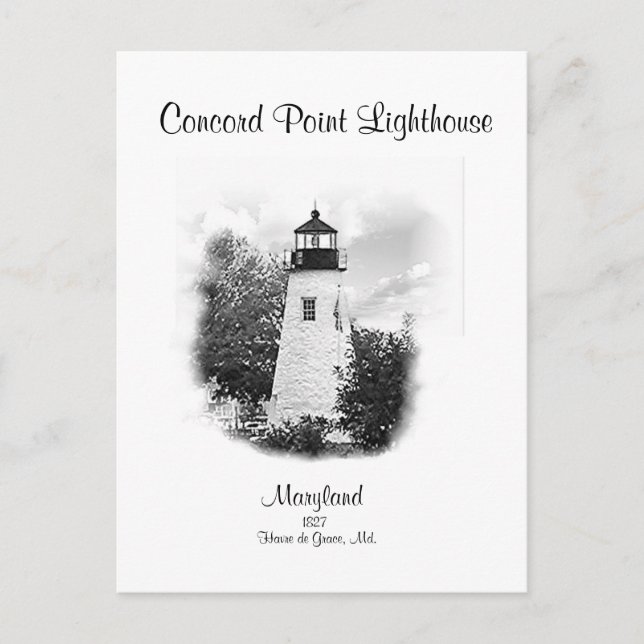 Concord Point Light- Havre de Grace, Md 2020 Postcard (Front)