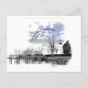 CONCORD POINT LIGHTHOUSE - MARYLAND - POSTCARD