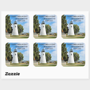 Concord Point Lighthouse, Maryland Square Stickers