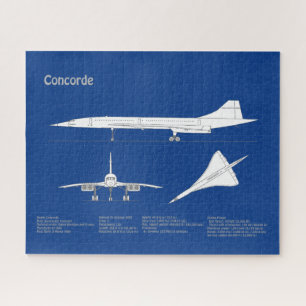 Concorde - Aeroplane Blueprint Drawing Plans ABD Jigsaw Puzzle