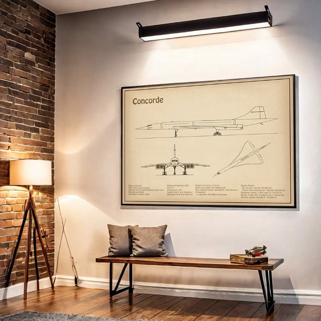 Concorde - Aeroplane Blueprint Drawing Plans SD Poster (Creator Uploaded)