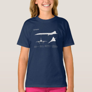 Concorde - Airplane Blueprint Drawing Plans ABD T-Shirt