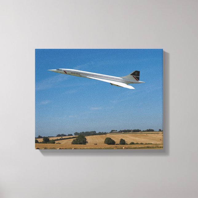 Concorde at Harvest Time Canvas Print (Front)