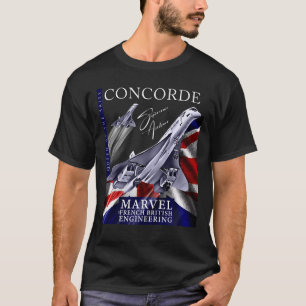 Concorde Retro Vintage British French Aircraft T-Shirt