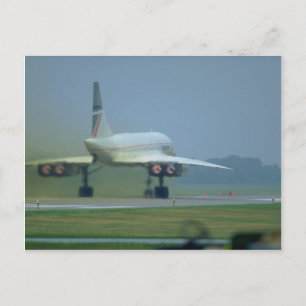 Concorde takes off, full afterburner postcard