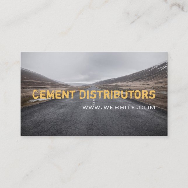 Concret Distributors Cement Paving Construction Business Card (Front)