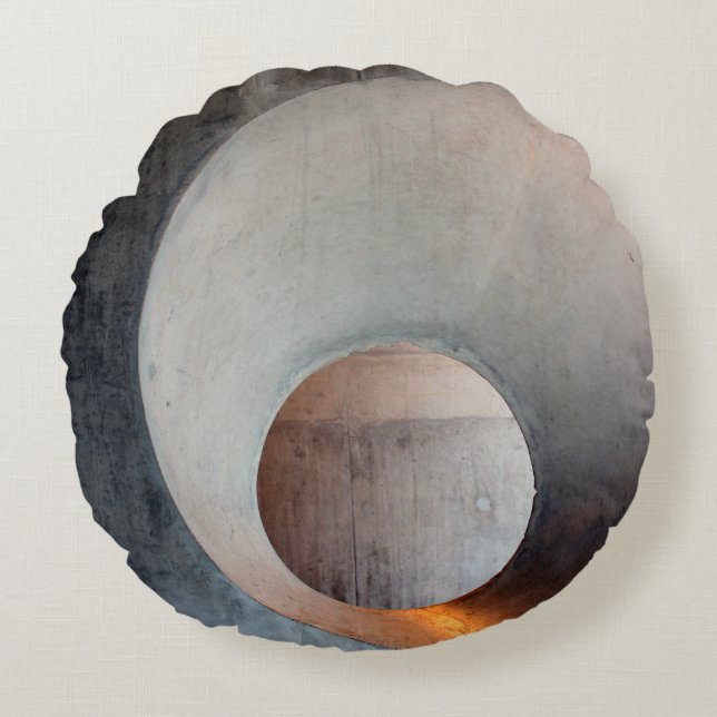 Concrete architecture hole wall round cushion (Front)