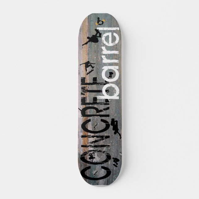 Concrete Barrel X Skateboard (Front)