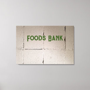 Concrete Block Wall for your own graffiti Canvas Print
