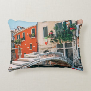 CONCRETE BRIDGE BESIDE WHITE BUILDING DECORATIVE CUSHION