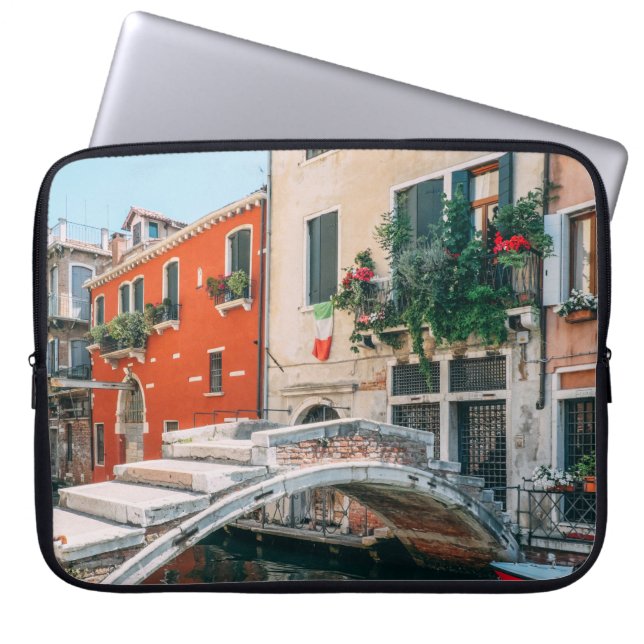 CONCRETE BRIDGE BESIDE WHITE BUILDING LAPTOP SLEEVE (Front)