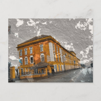 Concrete building postcard