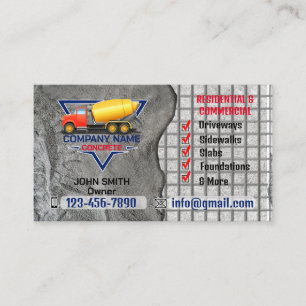 Concrete Business Cards, modern design,  Card