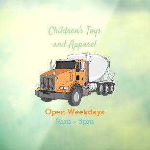 Concrete cement mixing truck cartoon illustration