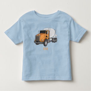Concrete cement mixing truck cartoon illustration toddler T-Shirt