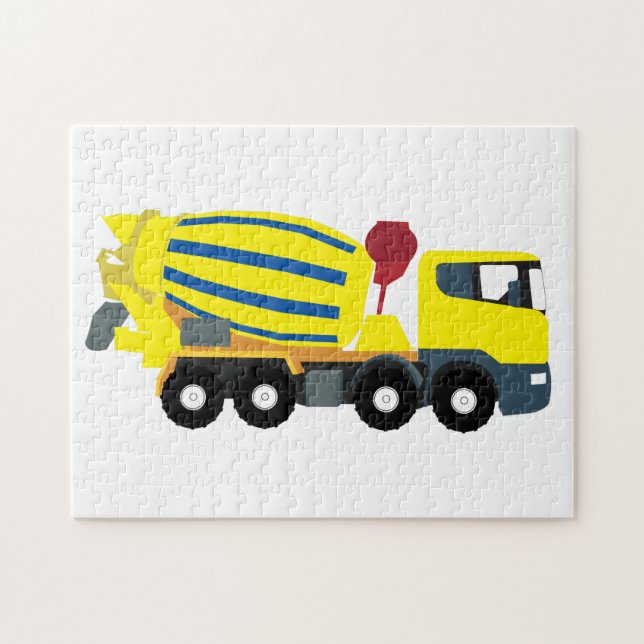 Concrete Cement Truck Construction Trucks Jigsaw Puzzle (Horizontal)