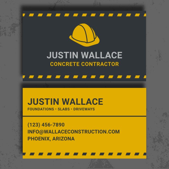 Concrete Contractor Professional Business Card (Creator Uploaded)