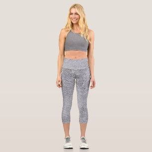 Concrete dark grey Stone Wall Texture Pattern Capri Leggings