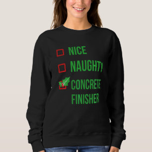 Concrete Finisher Funny Pajama Christmas Sweatshirt