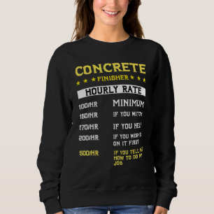 Concrete Finisher Machine Cement Mixer Truck Drive Sweatshirt