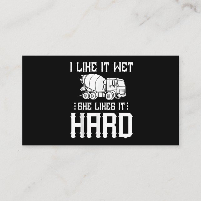 Concrete Finisher Worker Cement Mixer Truck Driver Business Card (Front)