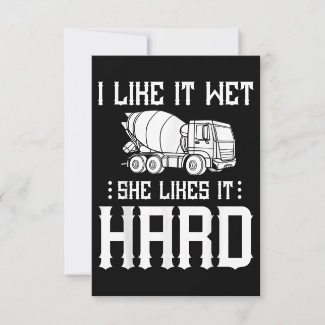 Concrete Finisher Worker Cement Mixer Truck Driver Card (Front)