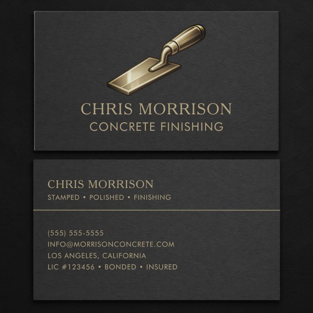 Concrete Finishing Professional Business Card (Creator Uploaded)