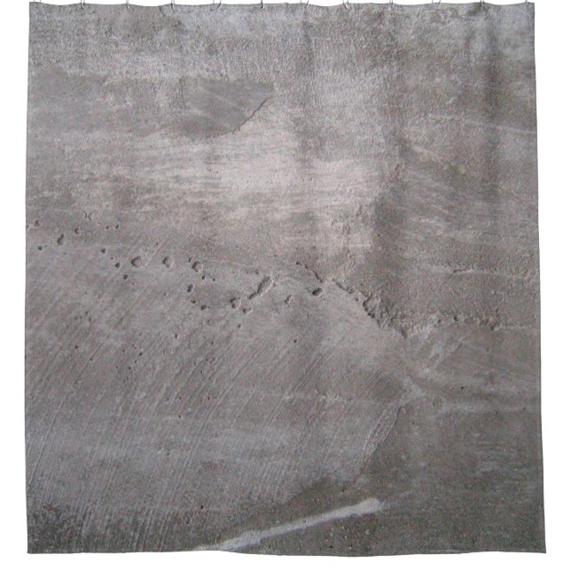Concrete gray gray wall plaster shower curtain (Front)