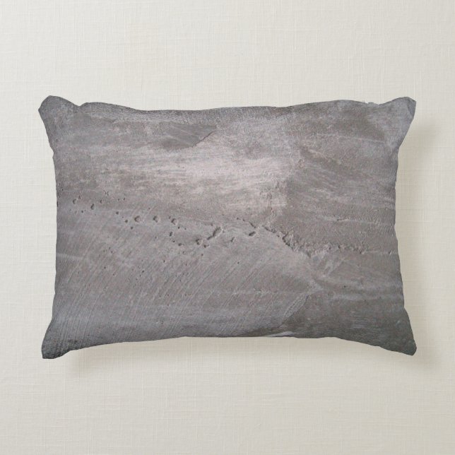 Concrete grey gray wall plaster decorative cushion (Front)