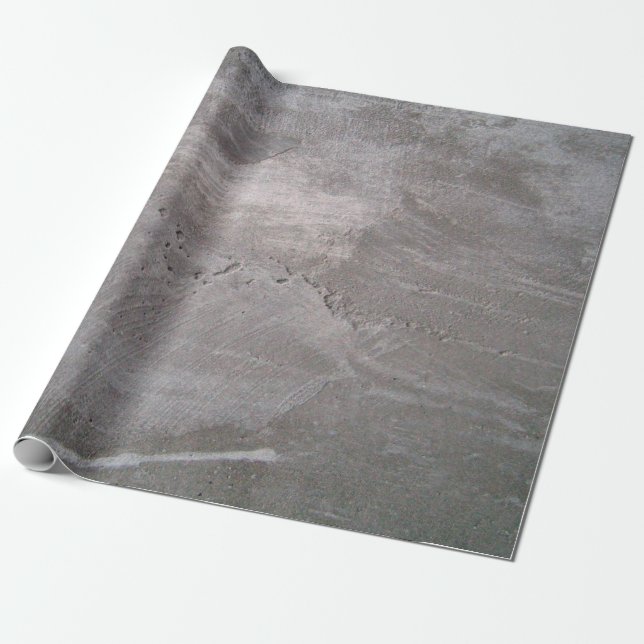 Concrete grey grey wall plaster wrapping paper (Unrolled)