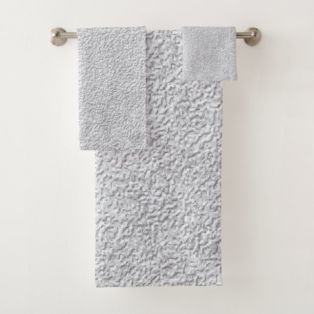Concrete grey Stone Wall Texture Pattern Bath Towel Set (Insitu)