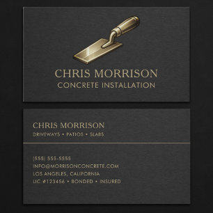 Concrete Installation Professional Business Card