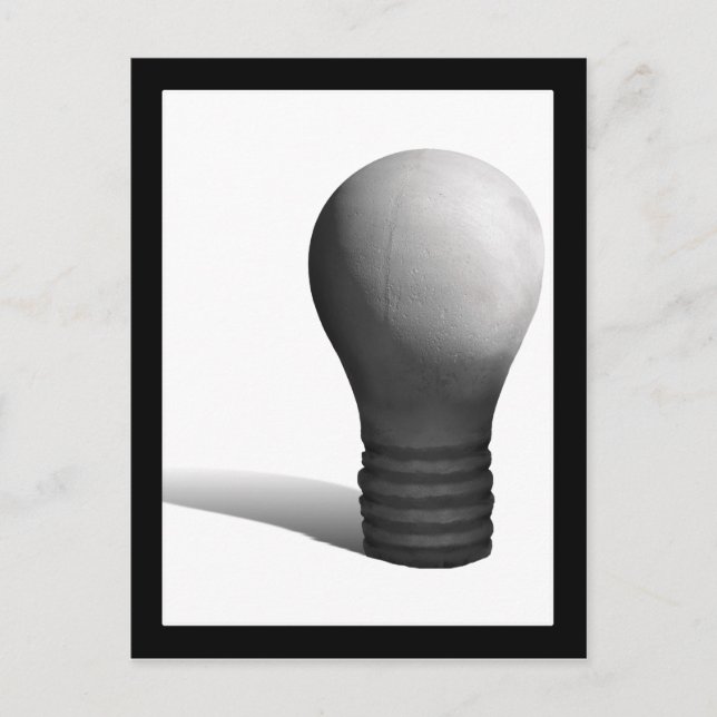 Concrete Light Bulb Postcard (Front)