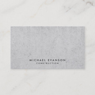 Concrete Look Simple Construction Professional Business Card