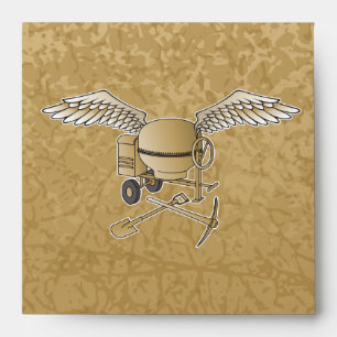 Concrete mixer beige envelope